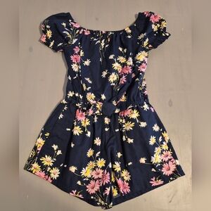 GAP Navy Floral Kids One Piece Short Set